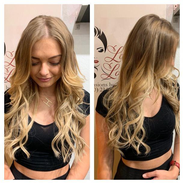 Before and after hair extensions by Ms Manae, set 4